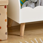 Montessori Kinderbibliothek 5 weiße Fächer Lilla Kids