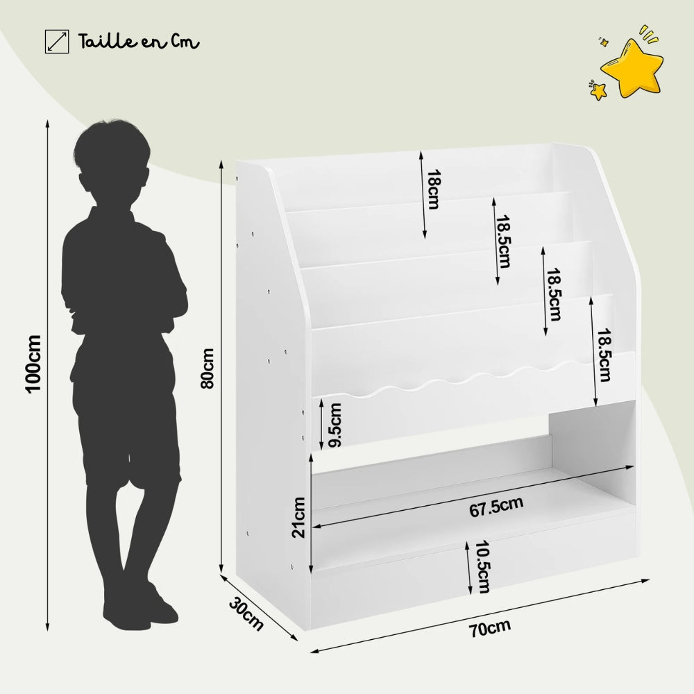 Montessori Kinderbibliothek mit Tilda Kids Aufbewahrung