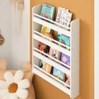 Weiße Wandbibliothek mit 4 Fächern für Kinder Tilda Kids