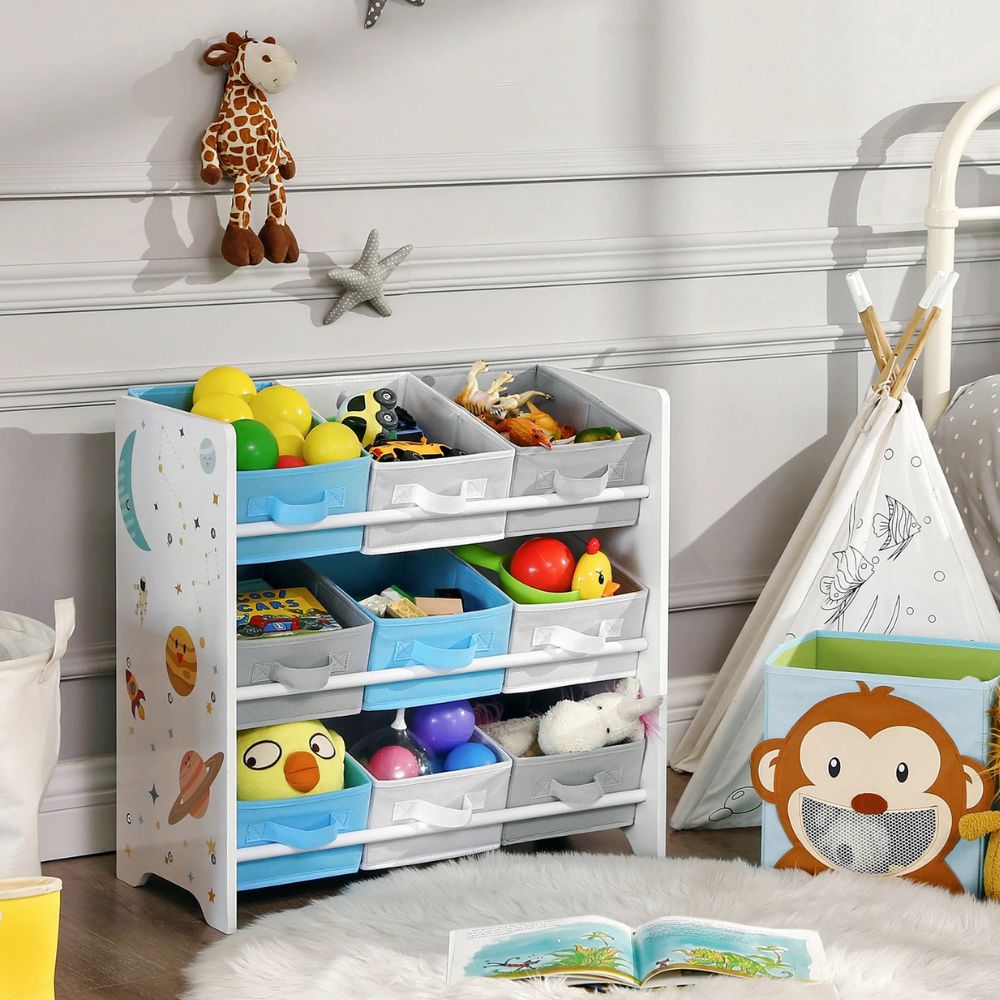 Kinder-Spielzeugaufbewahrungsbibliothek mit Aufbewahrungsboxen Tilda Kids