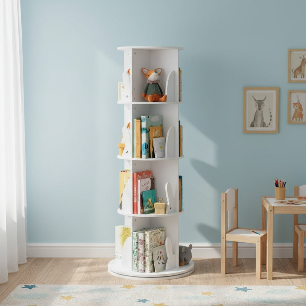 Drehbare Kinderbibliothek 360° weiß Tilda Kids