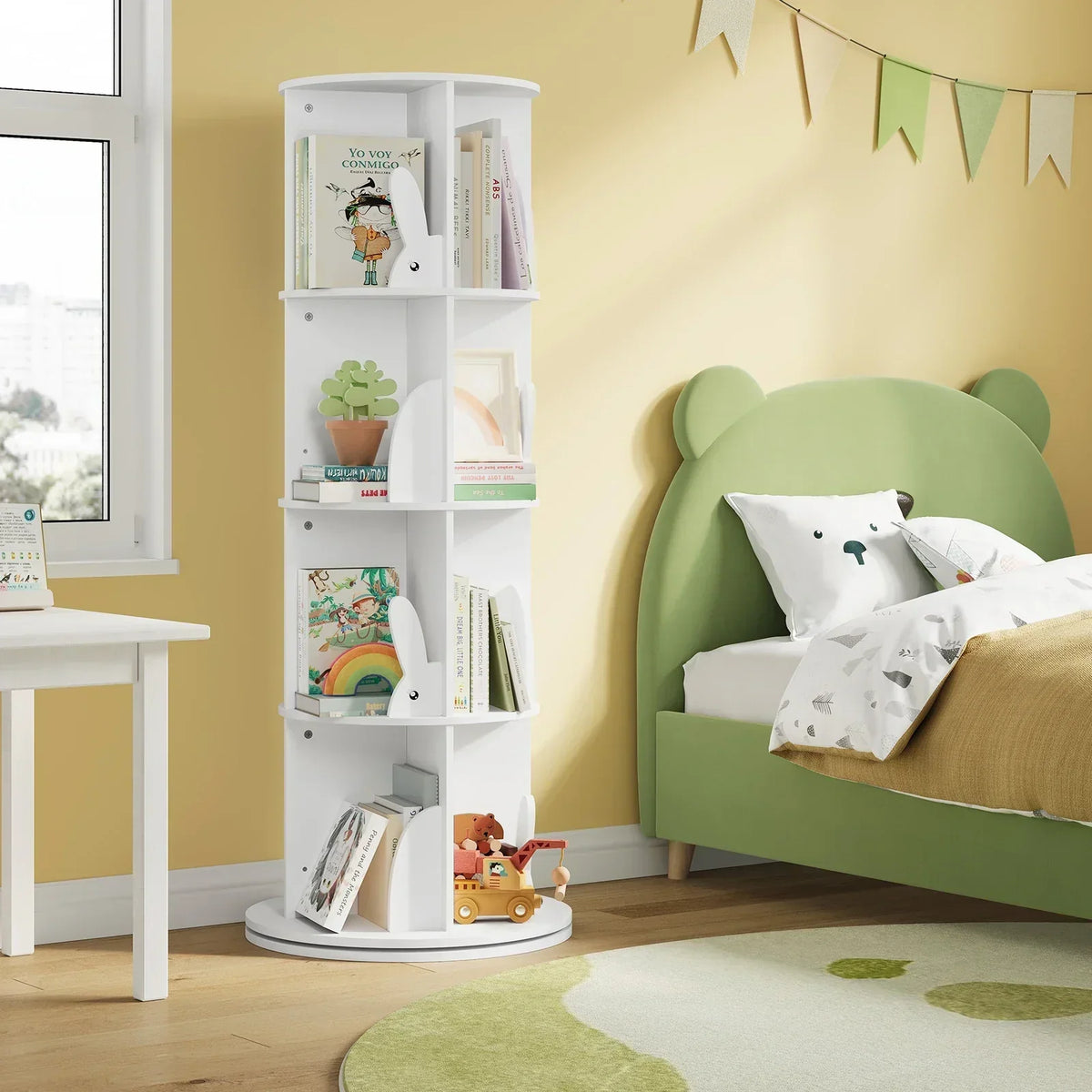 Drehbare Kinderbibliothek 360° weiß Tilda Kids