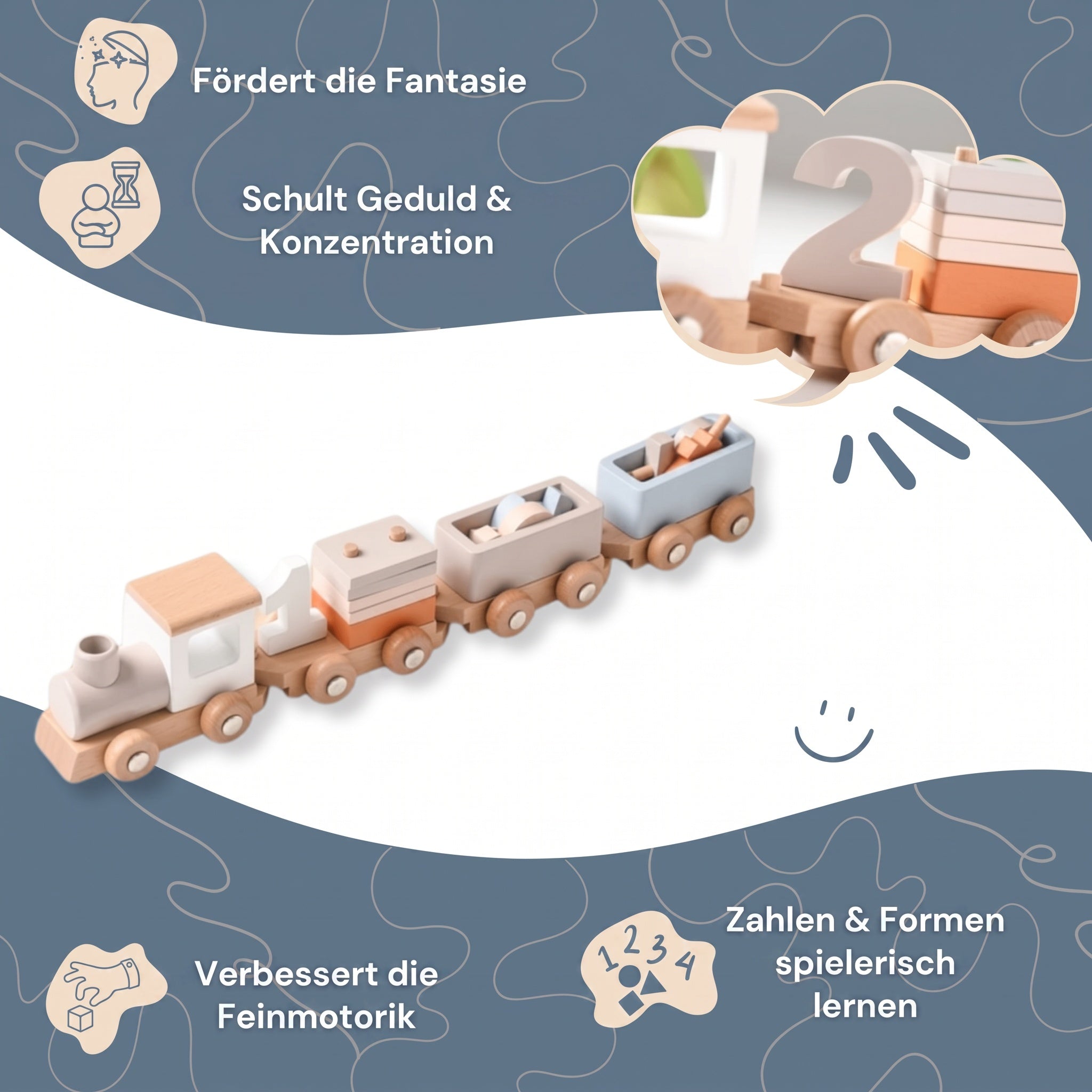 Montessori-Holzeisenbahn