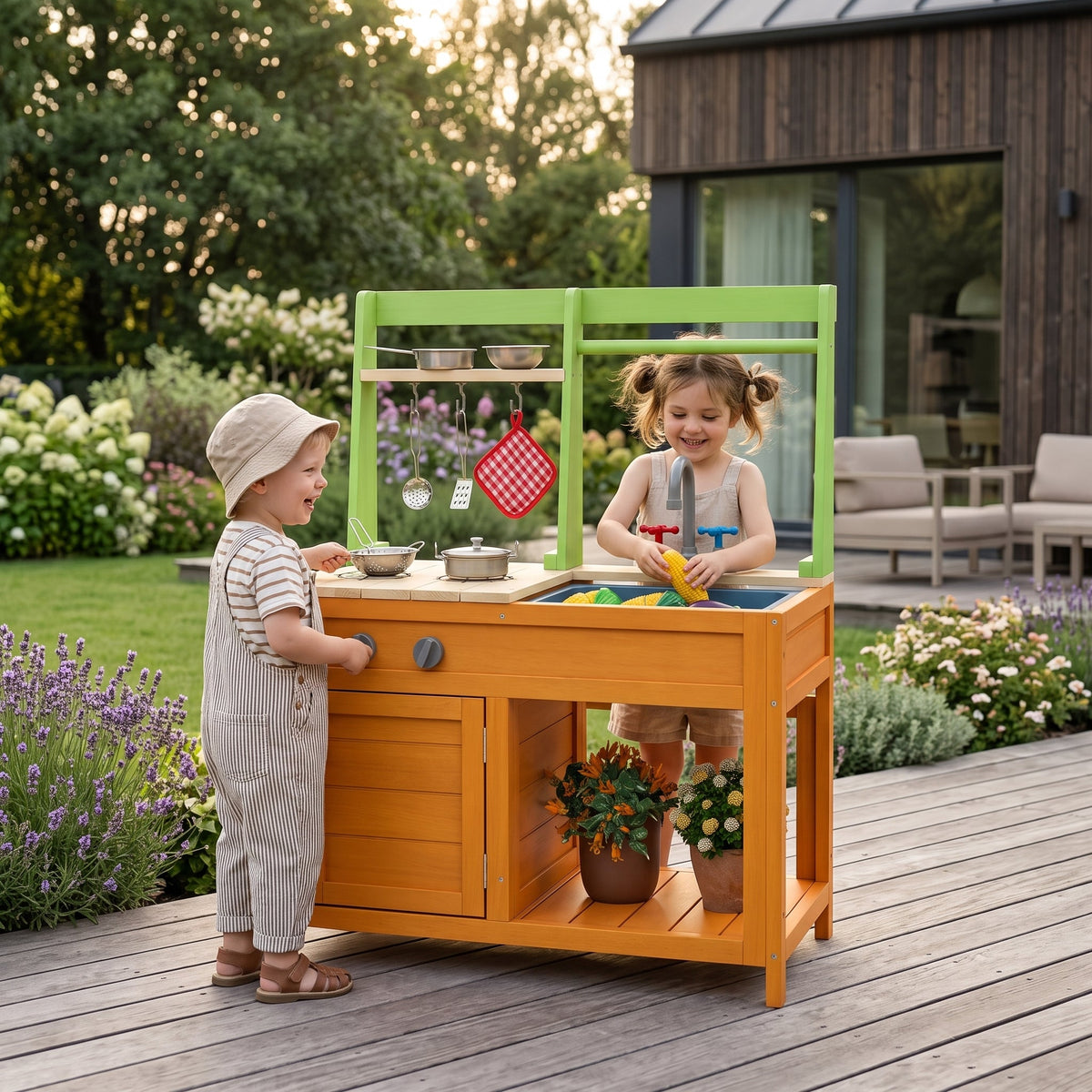 Montessori-Küche im Freien