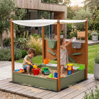 Montessori-Sandkasten mit Wasserspiel