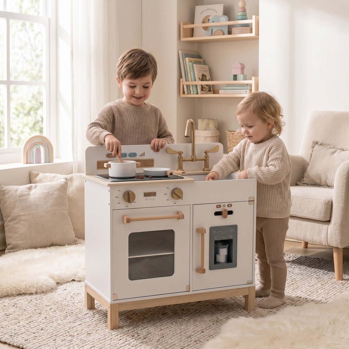 Montessori-Miniküche aus Holz
