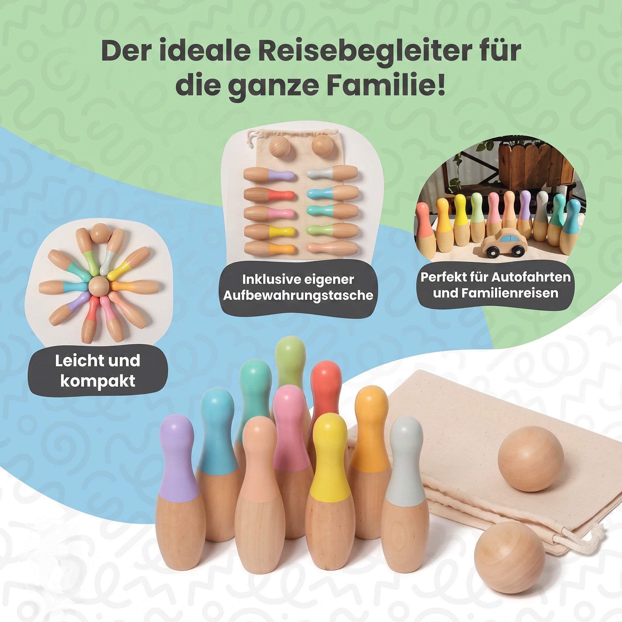 Montessori-Bowlingspiel