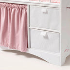 Montessori-Puppenbett mit Stauraum und Kleiderschrank