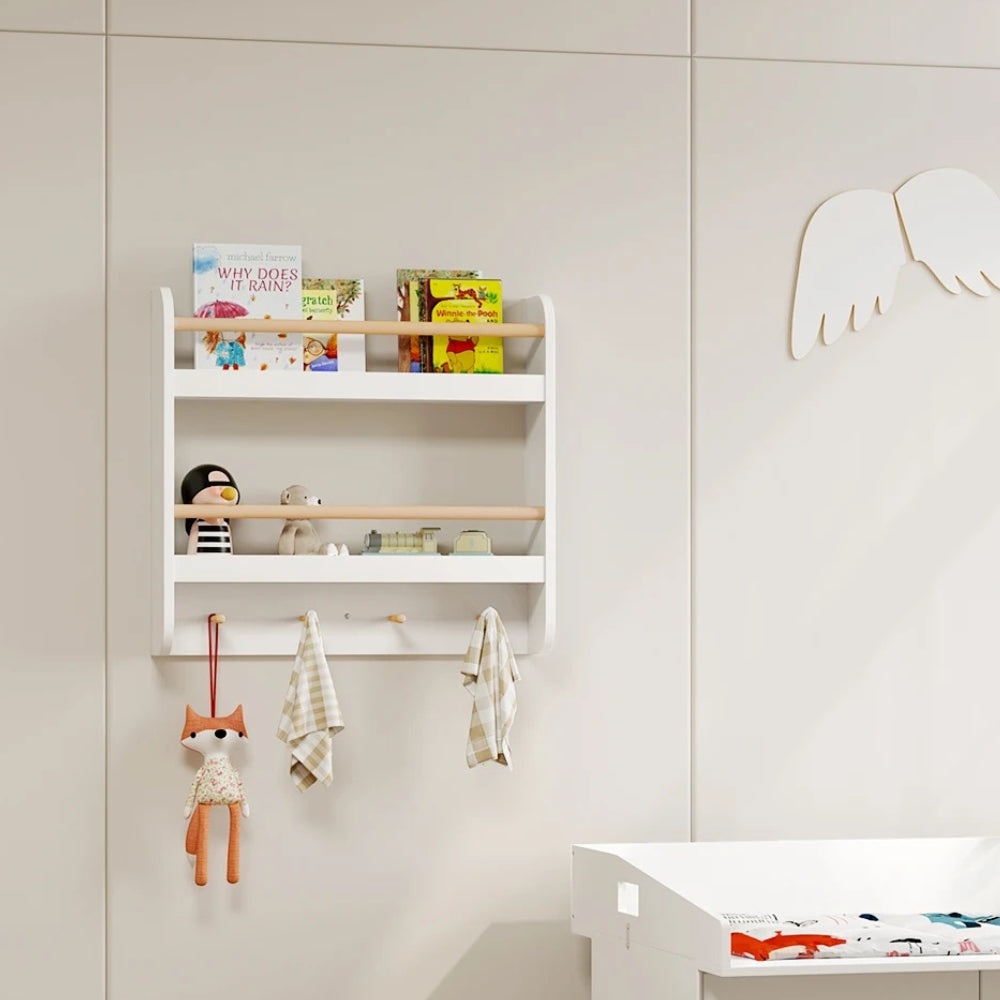 Kinderwandregal Weiß und helles Holz Tilda Kids