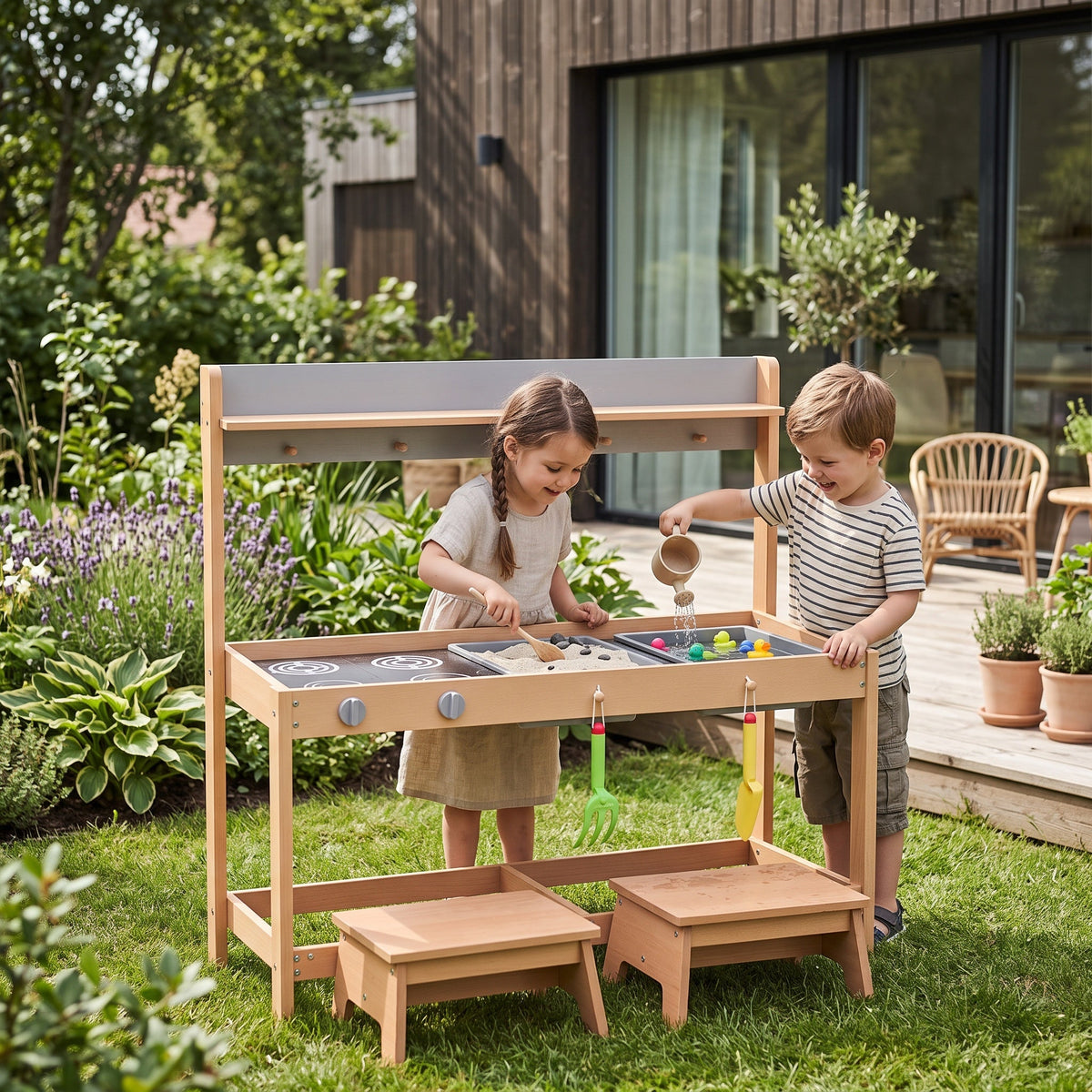 Montessori-Küche im Freien