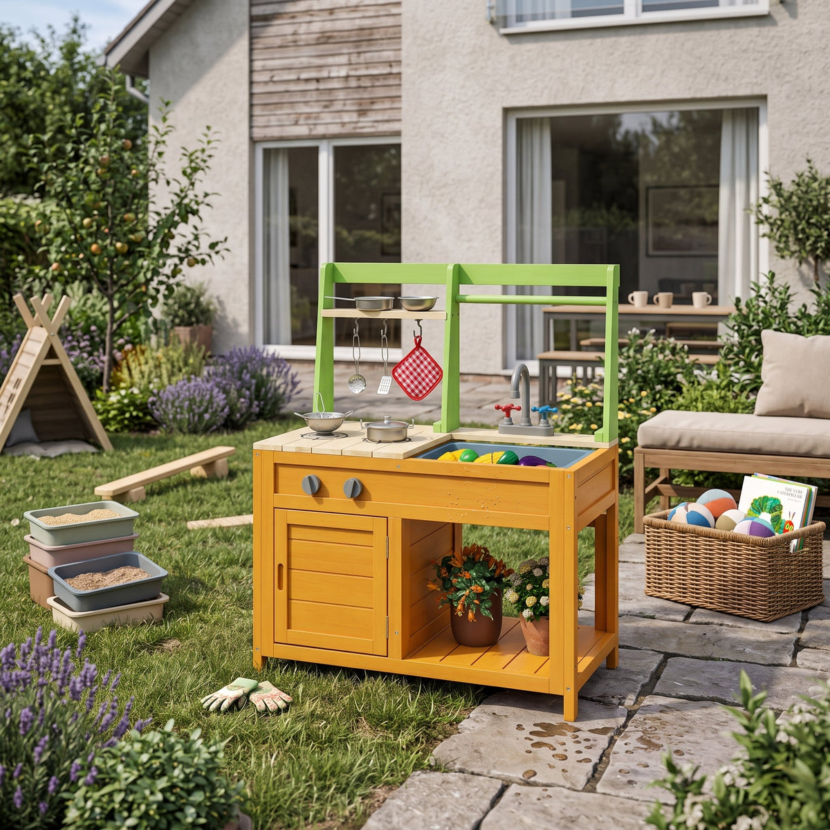 Montessori-Küche im Freien