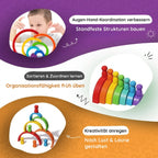 Regenbogen und Montessori-Figuren