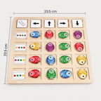 Montessori-Puzzle zur Farbabstimmung mit Fischen