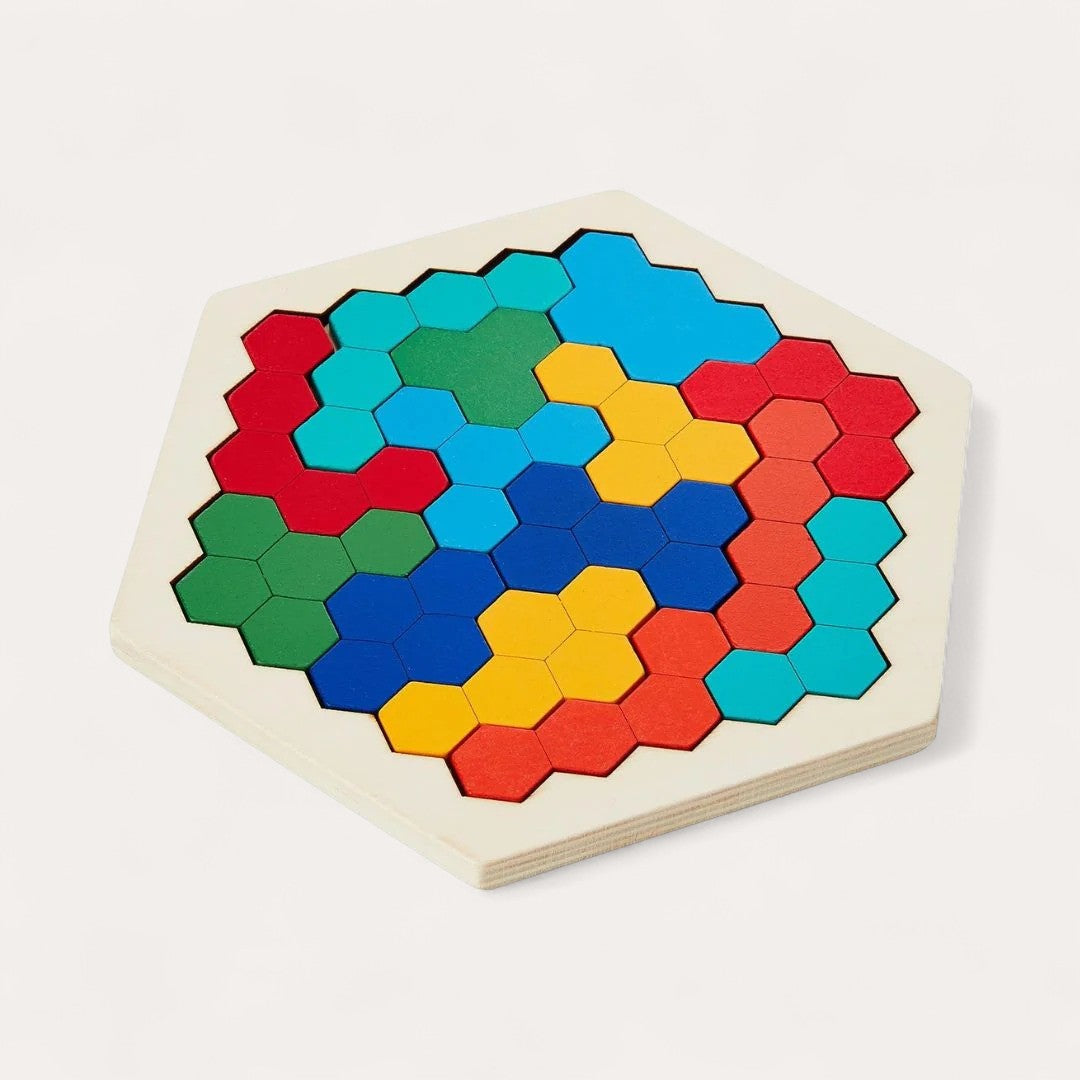 Montessori-Sechseck-Puzzle