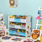 Kinder-Spielzeugaufbewahrungsbibliothek mit Aufbewahrungsboxen