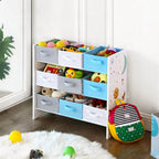 Kinder-Spielzeugaufbewahrungsbibliothek mit Aufbewahrungsboxen