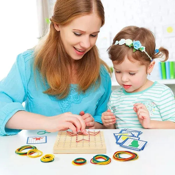 Montessori-Geometrie-Tafel aus Holz