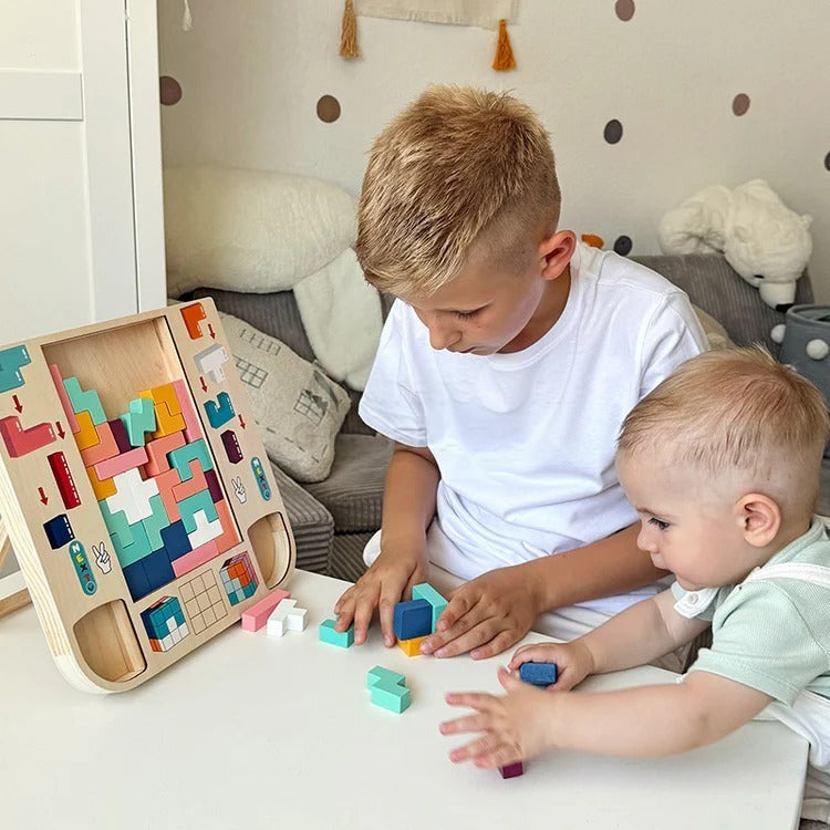 Tetris Montessori aus Holz