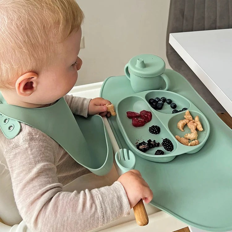 Montessori-Geschirrset aus Silikon für Babys