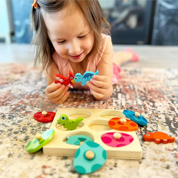 Montessori-Puzzle „Das Schlüpfen des Dinosauriers“