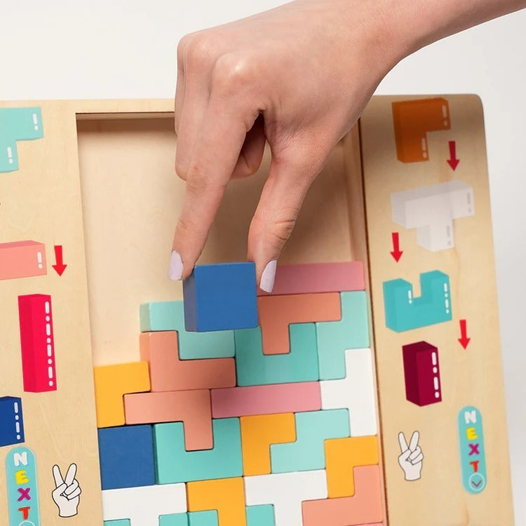 Tetris Montessori aus Holz