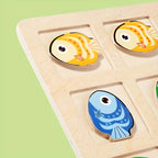 Montessori-Puzzle zur Farbabstimmung mit Fischen