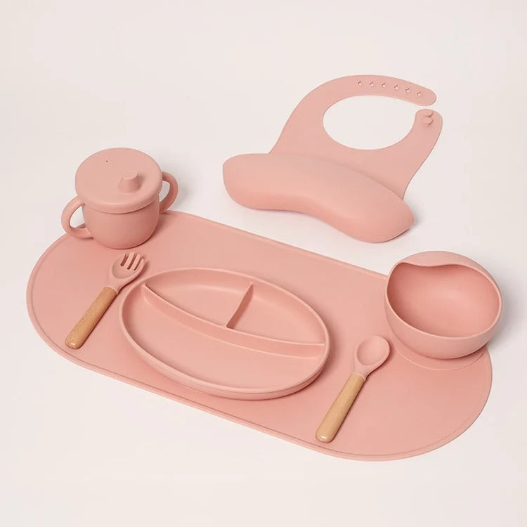 Montessori-Geschirrset aus Silikon für Babys