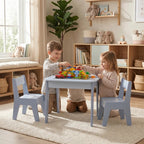 4-in-1-Montessori-Aktivitäten-Tisch mit Stühlen