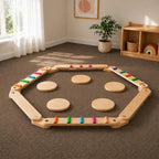 Montessori-Balancebalken und -Steine