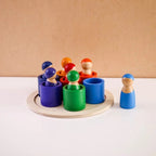 Montessori-Stapel- und Farbspiel
