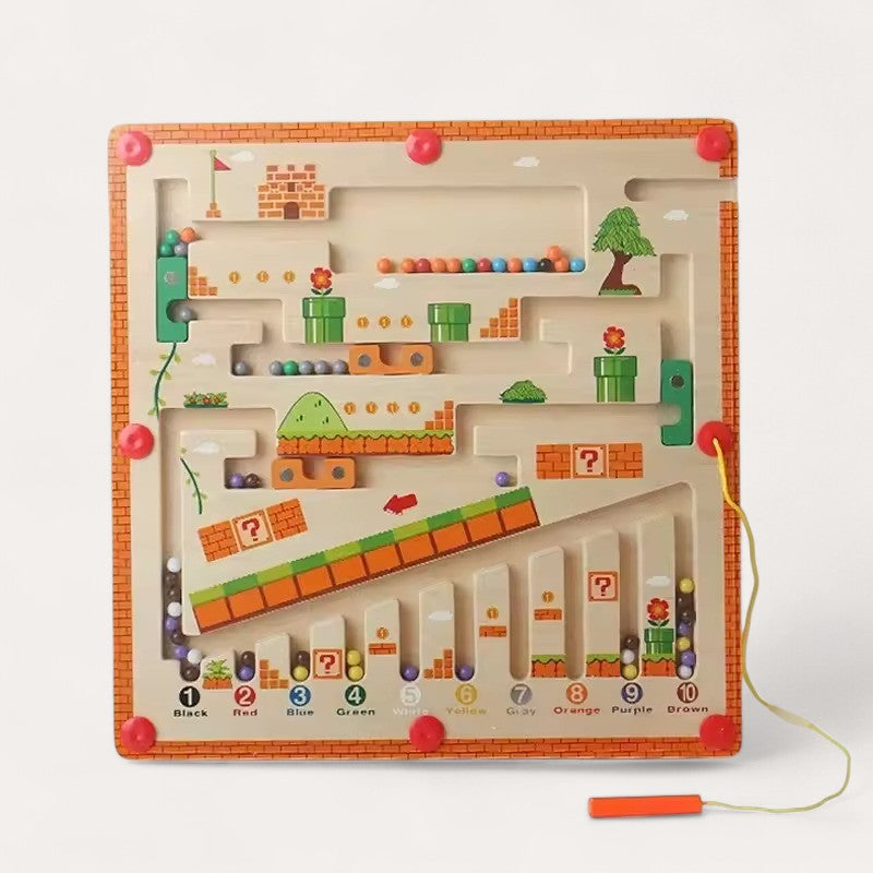 Montessori-Labyrinth aus Farben und Zahlen