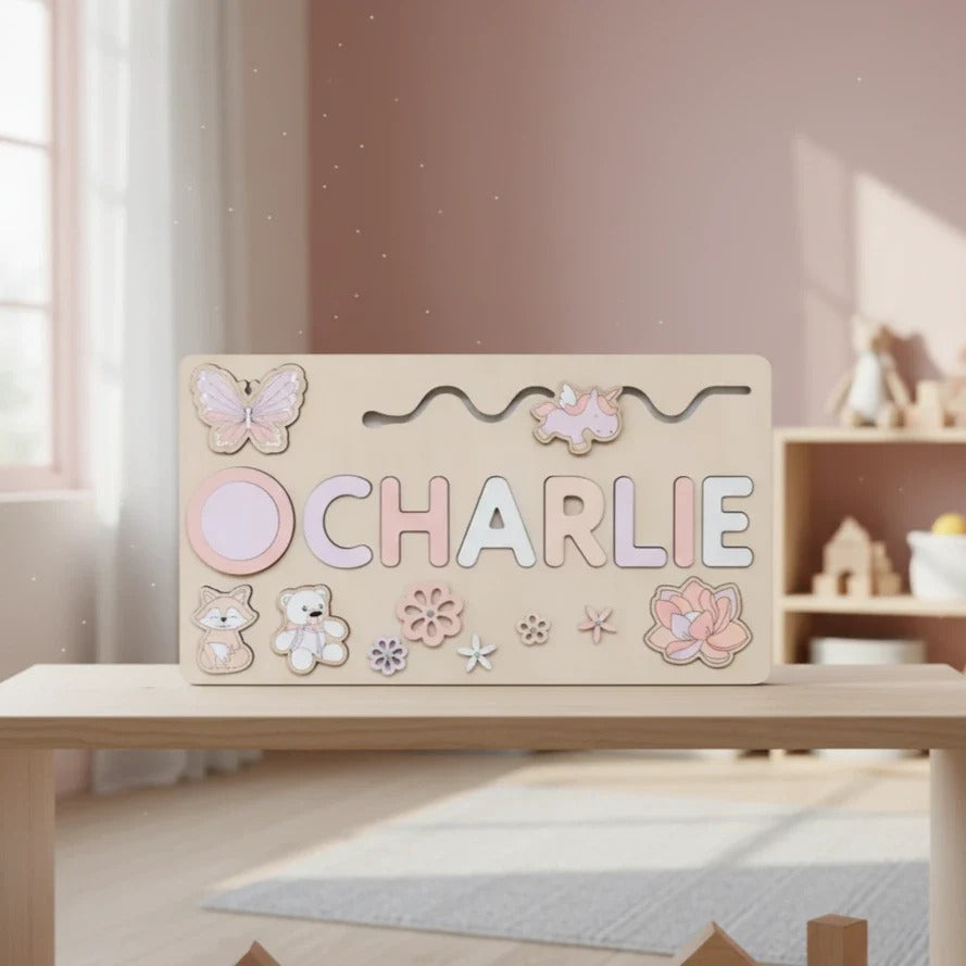Individuell gestaltetes Holzpuzzle für Kleinkinder