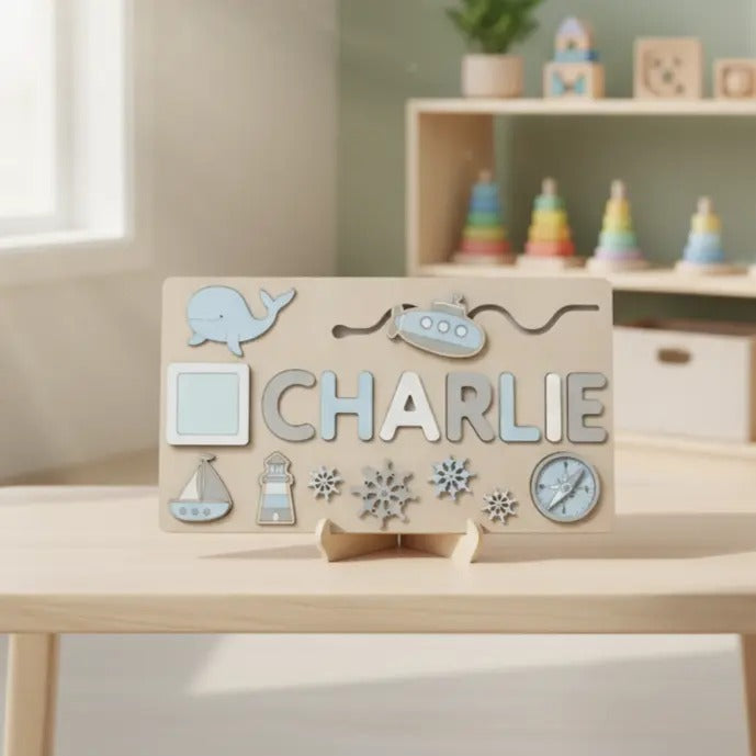 Individuell gestaltetes Holzpuzzle für Kleinkinder