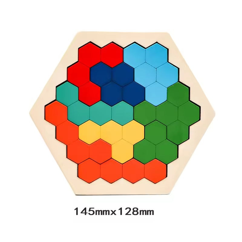 Montessori-Sechseck-Puzzle