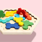 Montessori-Sechseck-Puzzle