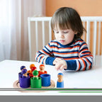 Montessori-Stapel- und Farbspiel