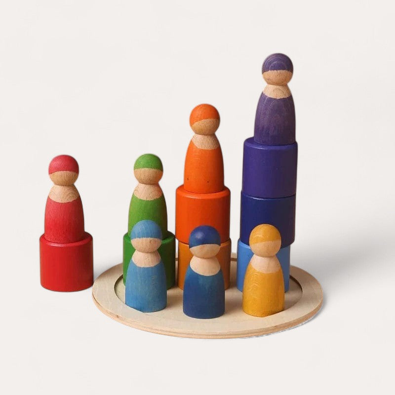 Montessori-Stapel- und Farbspiel