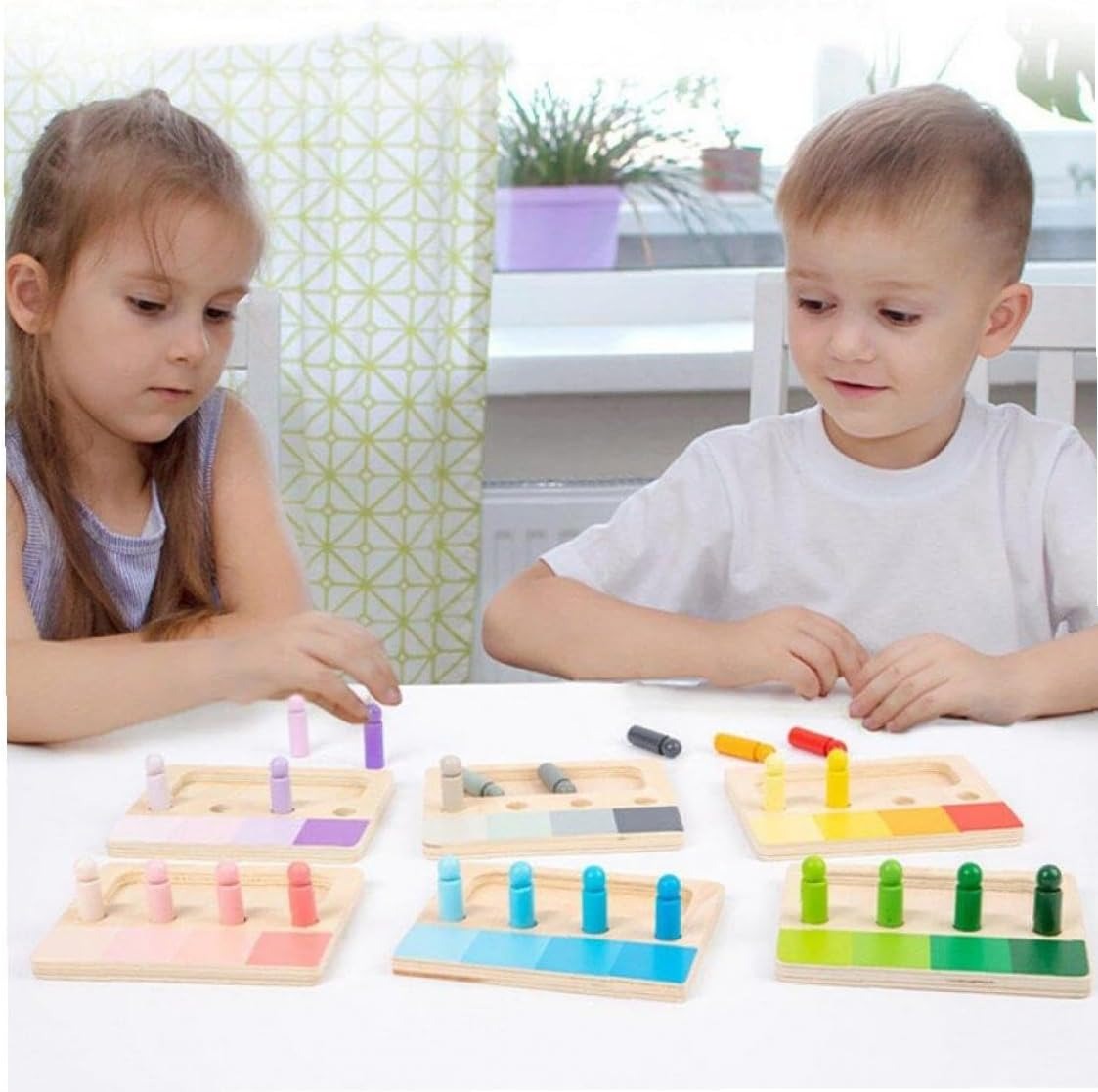 Montessori-Spiel zur Farberkennung