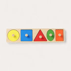 Montessori-Puzzle: Geometrische Formen und Farben