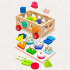 Montessori-Stapelspielzeug mit geometrischen Formen