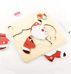 4er-Set Montessori-Weihnachtspuzzles