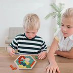 Montessori-Sechseck-Puzzle