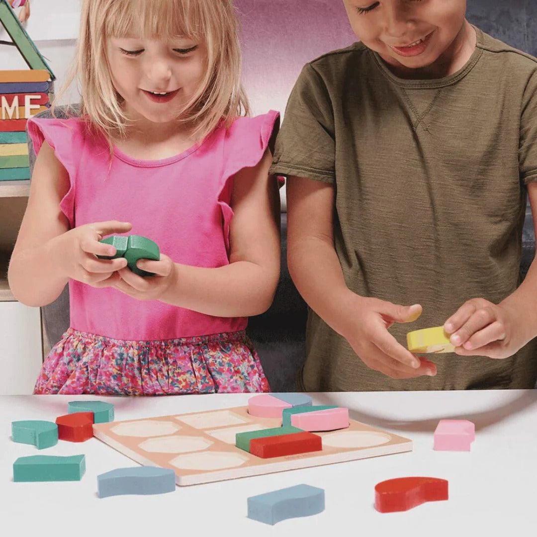 Montessori-Holzform-Zuordnungstafel