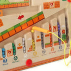 Montessori-Labyrinth aus Farben und Zahlen