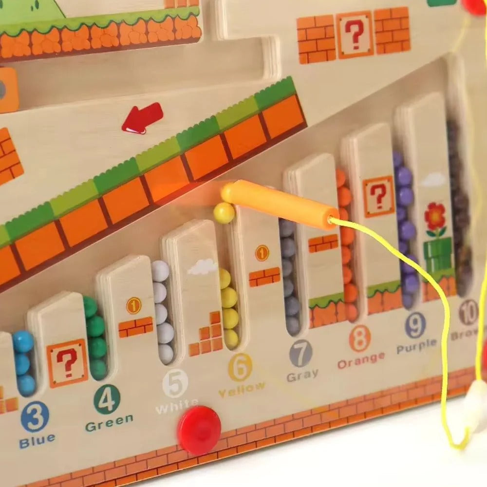 Montessori-Labyrinth aus Farben und Zahlen