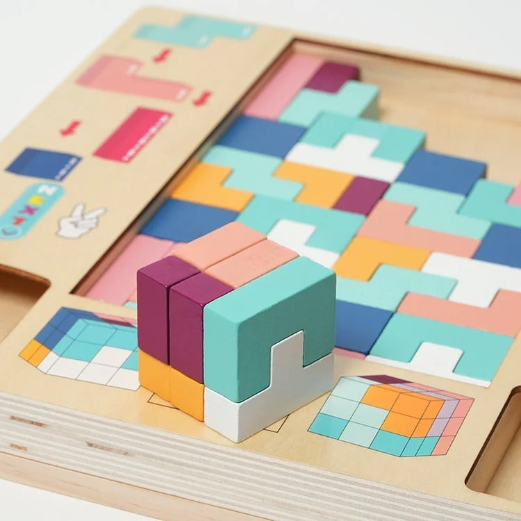 Tetris Montessori aus Holz