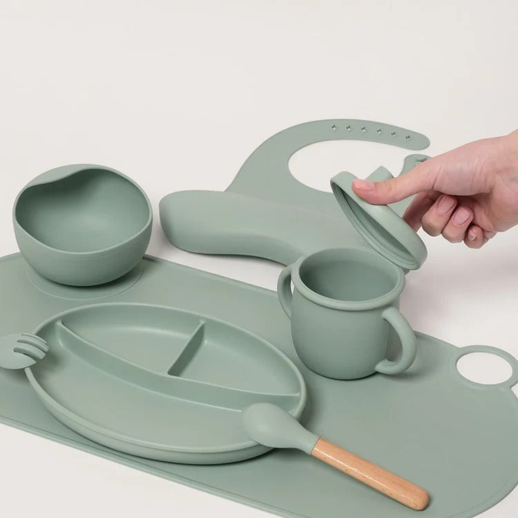 Montessori-Geschirrset aus Silikon für Babys