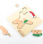 4er-Set Montessori-Weihnachtspuzzles