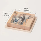 Montessori-Holzpuzzles mit Tiermotiven