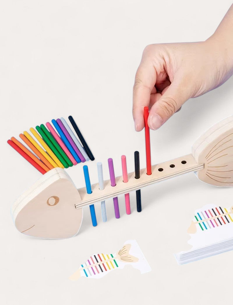 Montessori-Puzzle aus Fischknochen